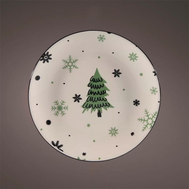 Svenska Living - Teller mit Weihnachtsmotiv Keramik 19cm