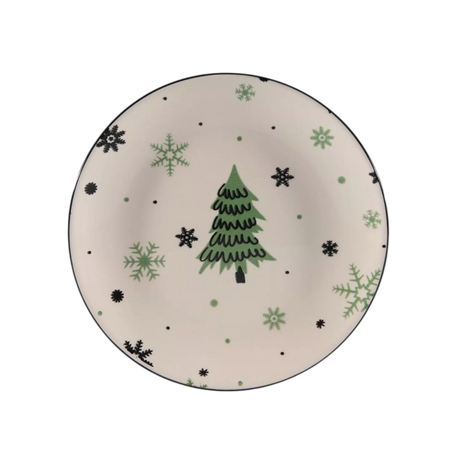Svenska Living - Teller mit Weihnachtsmotiv Keramik 19cm