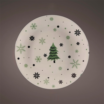 Svenska Living - Teller mit Weihnachtsmotiv Keramik 26,5cm