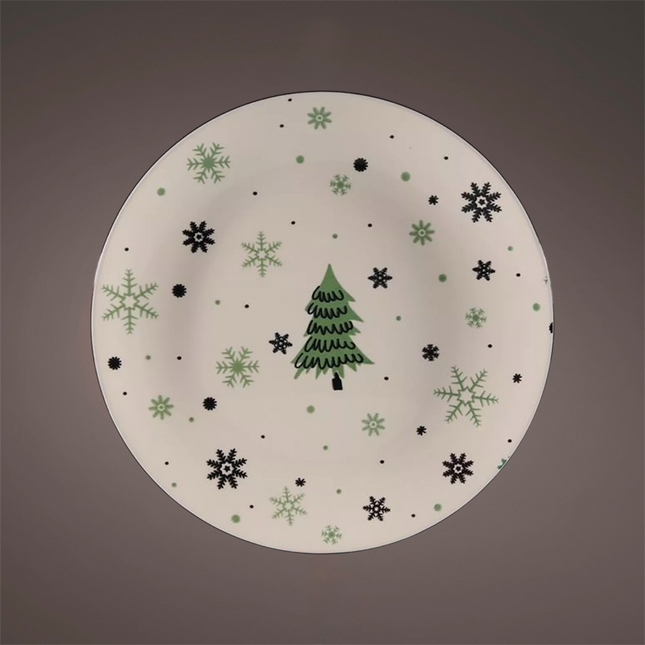 Svenska Living - Teller mit Weihnachtsmotiv Keramik 26,5cm