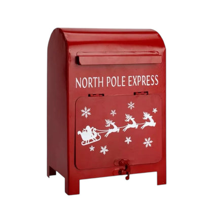 Koopman - Deko Ornament Briefkasten "Letter to Santa" rot Metall 23cm