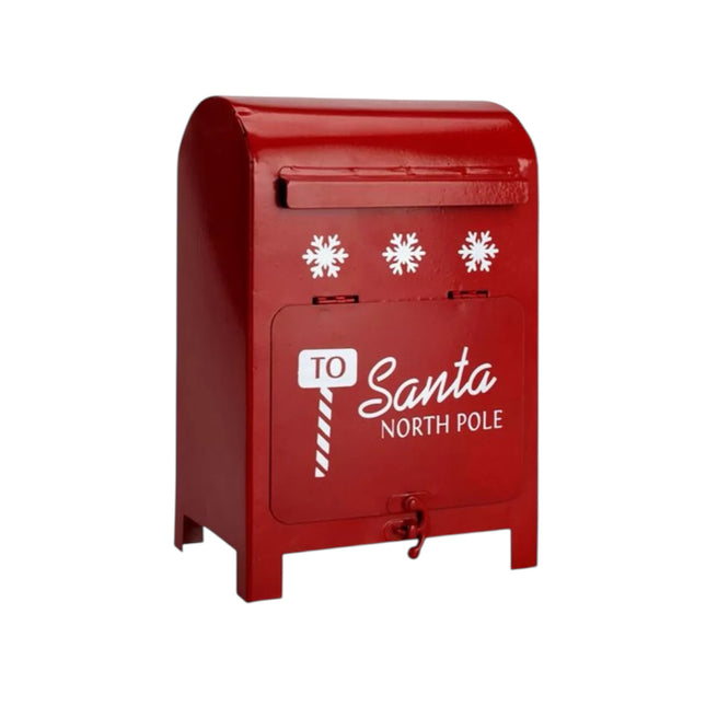 Koopman - Deko Ornament Briefkasten "Letter to Santa" rot Metall 23cm