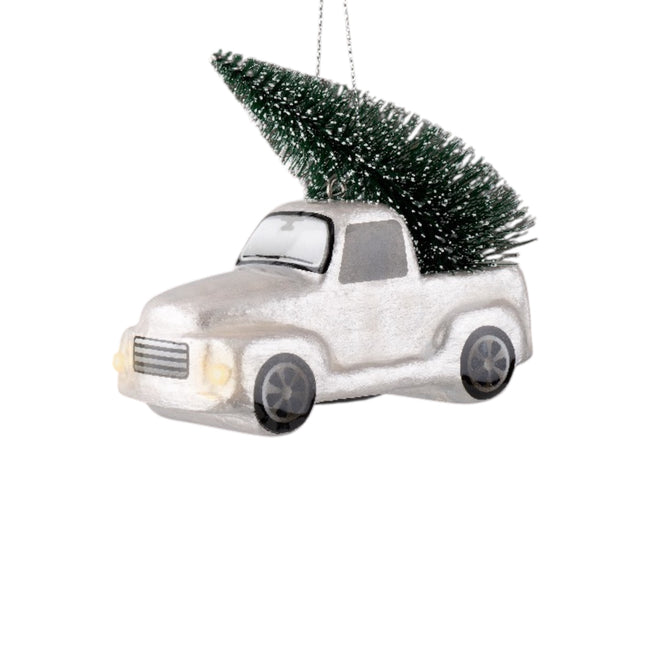 Decoris - Ornament Hänger Weihnachtsauto LED 11,5cm ver. Varianten