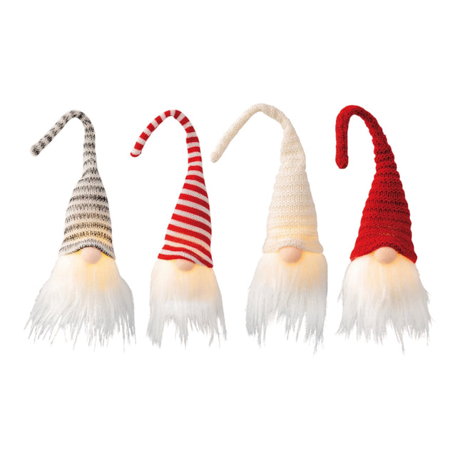 Decoris - Ornament Hänger Wichtel Gnom LED 23cm ver. Varianten