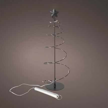 Boltze - LED Baum Dekoaufsteller Weihnachtsbaum "Saturn" 40cm Timer Batteriebetrieb