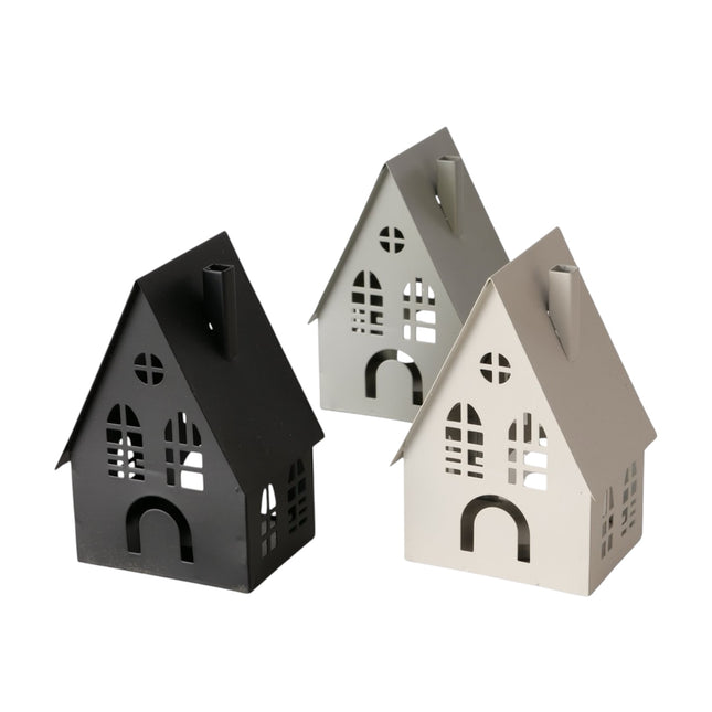 Boltze - Teelichthalter Laterne "Chelsea" 13cm Metall ver. Varianten