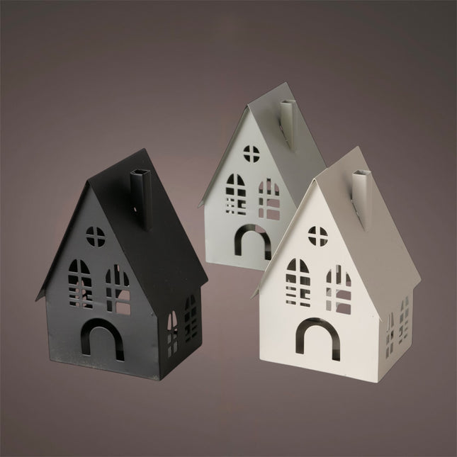 Boltze - Teelichthalter Laterne "Chelsea" 13cm Metall ver. Varianten