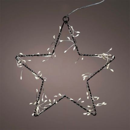Exner - LED Cluster Stern 80 Micro LED Hänger 25cm Netzkabel Timer