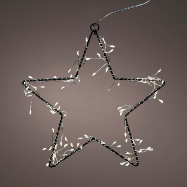 Exner - LED Cluster Stern 80 Micro LED Hänger 25cm Netzkabel Timer