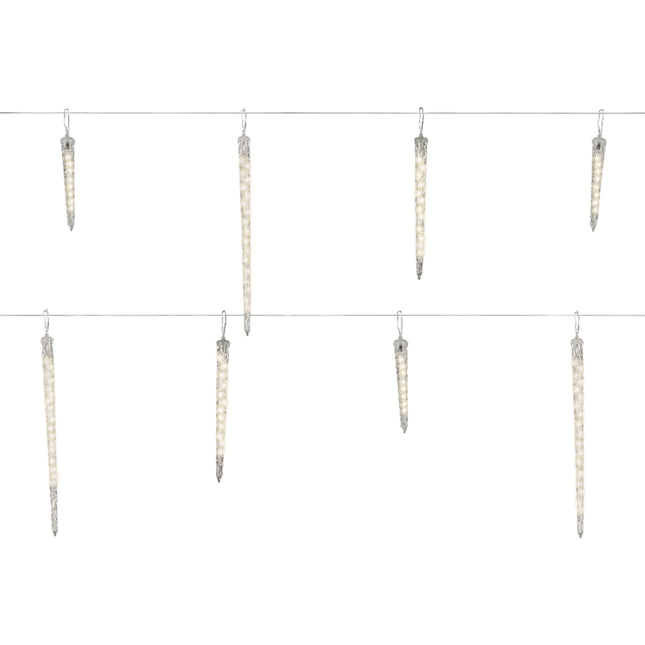 Lumineo - LED Eiszapfen Lichterkette Icicle Beleuchtung 76 LED 250cm