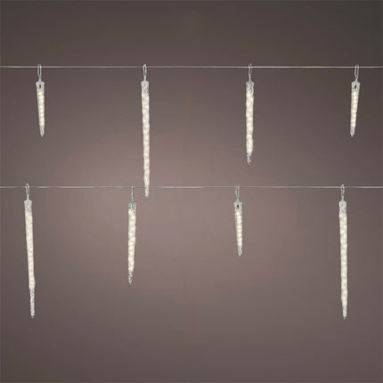 Lumineo - LED Eiszapfen Lichterkette Icicle Beleuchtung 76 LED 250cm
