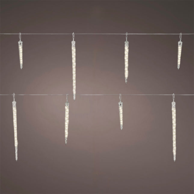 Lumineo - LED Eiszapfen Lichterkette Icicle Beleuchtung 76 LED 250cm