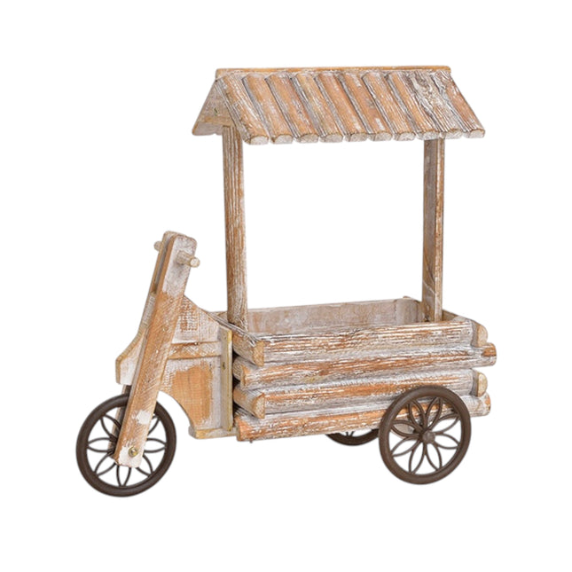 Wurm - Pflanzer Wagen Holz 42cm