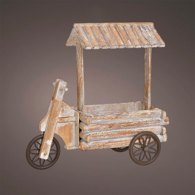 Wurm - Pflanzer Wagen Holz 42cm