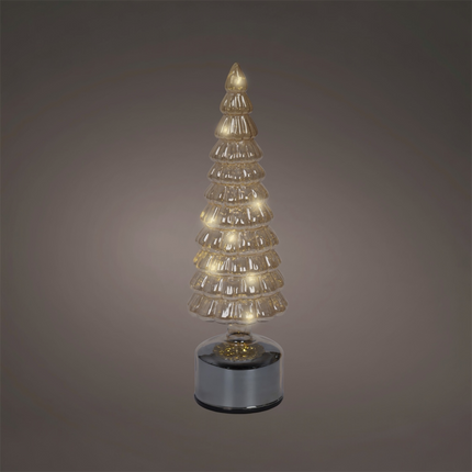 Lumineo - LED Tannebaum Ornament (rotierend) aus Glas 34cm