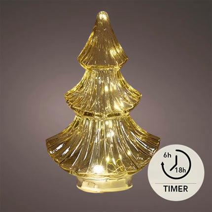 Anna's Collection - LED Baum Glas Gelb 24cm