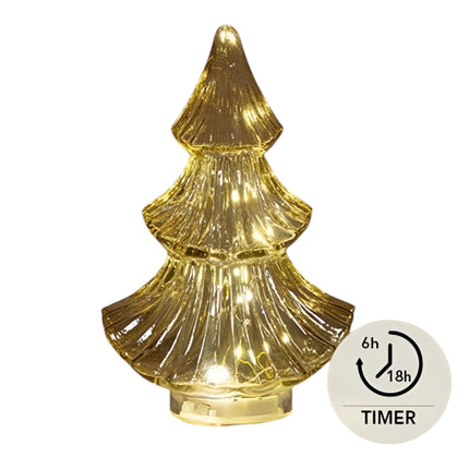 Anna's Collection - LED Baum Glas Gelb 24cm