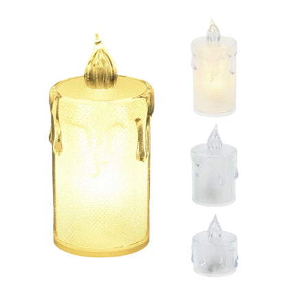 Koopman - LED 3er Set Kerzen Batteriebetrieb Glitter