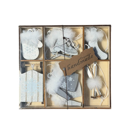 Goldbach - Christbaumschmuck Anhänger 10er-Set Geschenkanhängerset silber