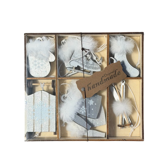 Goldbach - Christbaumschmuck Anhänger 10er-Set Geschenkanhängerset silber