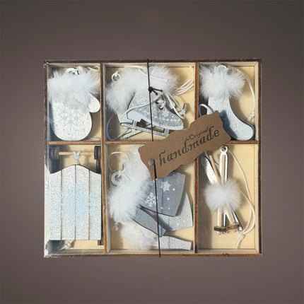 Goldbach - Christbaumschmuck Anhänger 10er-Set Geschenkanhängerset silber