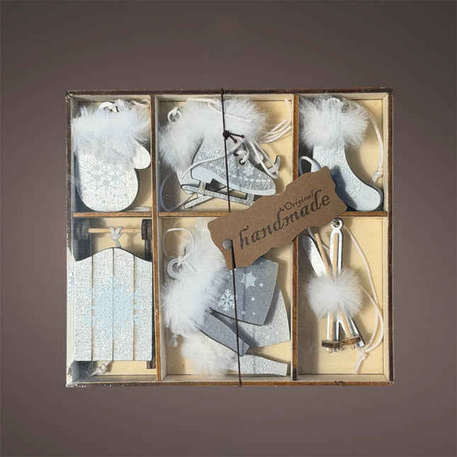 Goldbach - Christbaumschmuck Anhänger 10er-Set Geschenkanhängerset silber