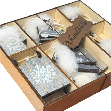 Goldbach - Christbaumschmuck Anhänger 10er-Set Geschenkanhängerset silber