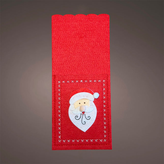 Goldbach - Bestecktasche "Santa" Rot Filz 2er Set 30cm