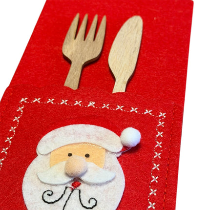 Goldbach - Bestecktasche "Santa" Rot Filz 2er Set 30cm