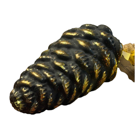 Goldbach - Beleuchteter LED Glaszapfen mit Jute-Kordel Batteriebetrieb 115cm Timer