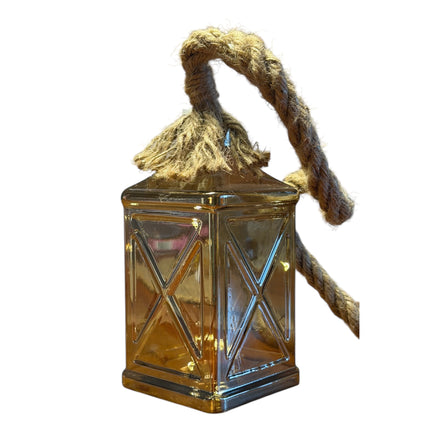 Goldbach - Kleines beleuchtetes LED Haus aus Glas mit Jute-Kordel Timer & Flash-Effekt