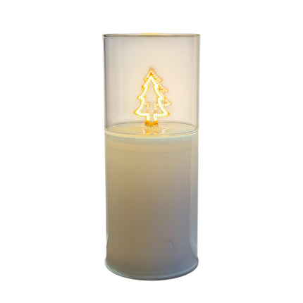 Goldbach - LED Kerze aus Glas "Tannenbaum" 17cm