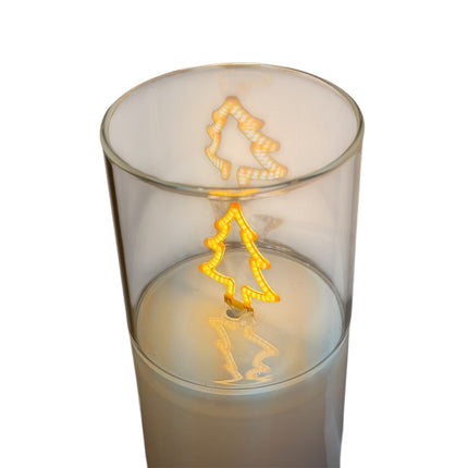 Goldbach - LED Kerze aus Glas "Tannenbaum" 17cm