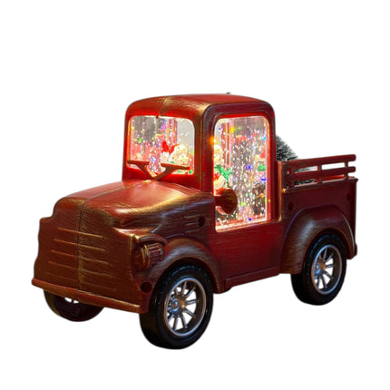 Anna's Collection - LED Wasserwirbel Auto Rot "Snowman" Batteriebetrieb