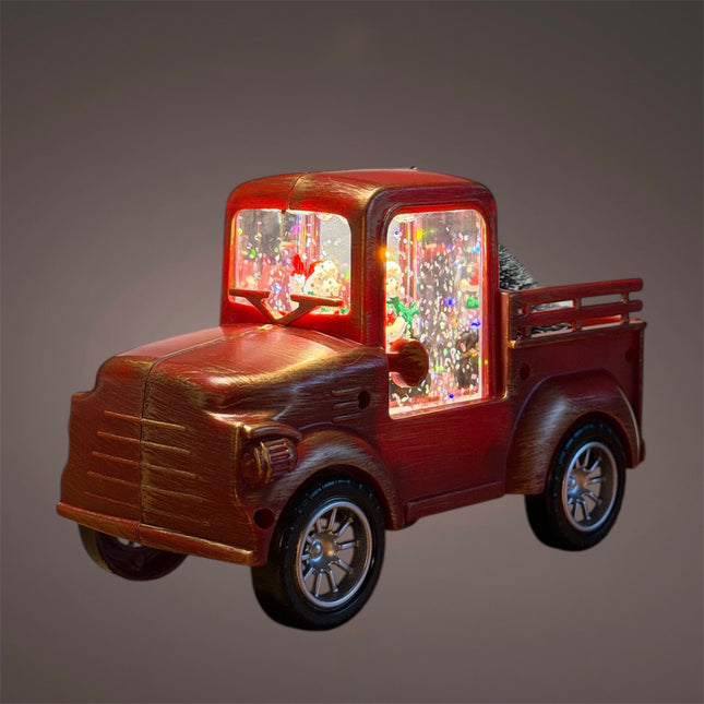 Anna's Collection - LED Wasserwirbel Auto Rot "Snowman" Batteriebetrieb