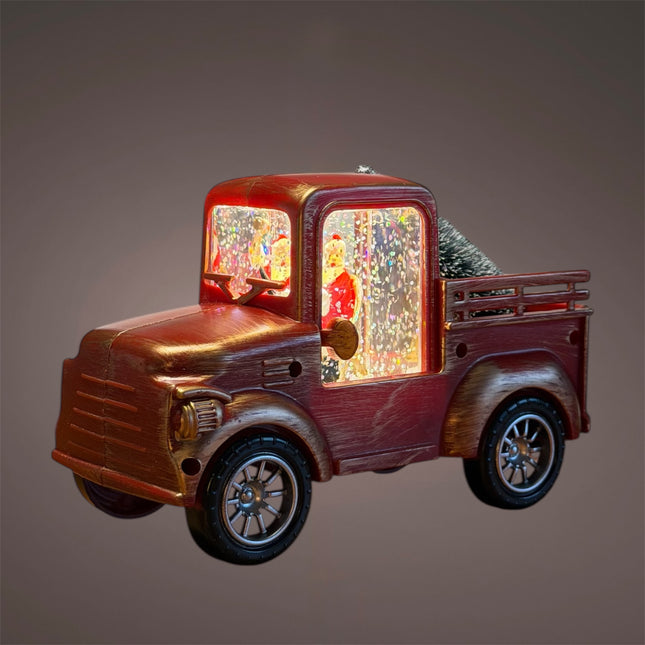 Anna's Collection - LED Wasserwirbel Auto Rot "Santa" Batteriebetrieb