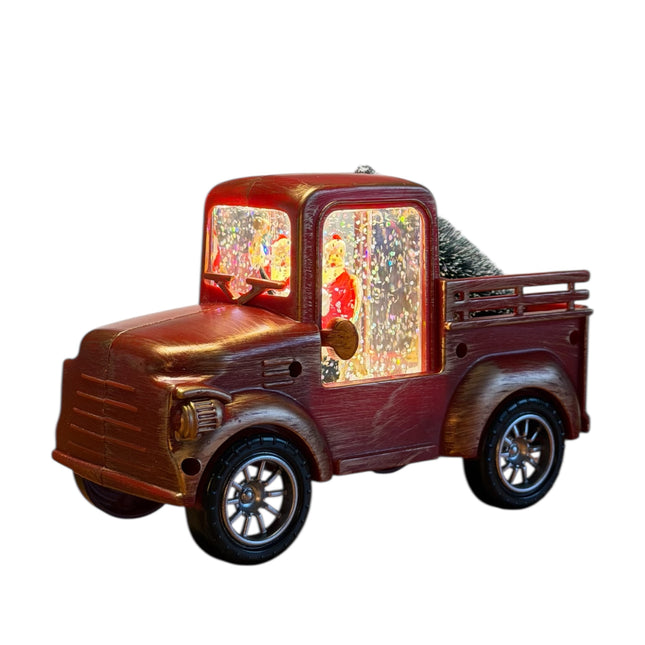 Anna's Collection - LED Wasserwirbel Auto Rot "Santa" Batteriebetrieb