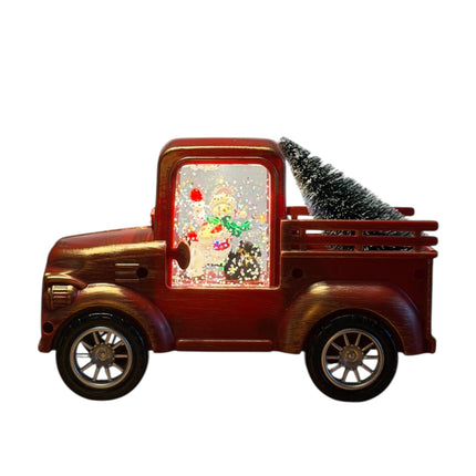 Anna's Collection - LED Wasserwirbel Auto Rot "Snowman" Batteriebetrieb