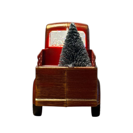 Anna's Collection - LED Wasserwirbel Auto Rot "Snowman" Batteriebetrieb