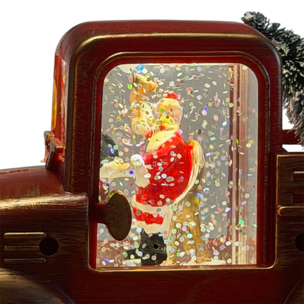 Anna's Collection - LED Wasserwirbel Auto Rot "Santa" Batteriebetrieb