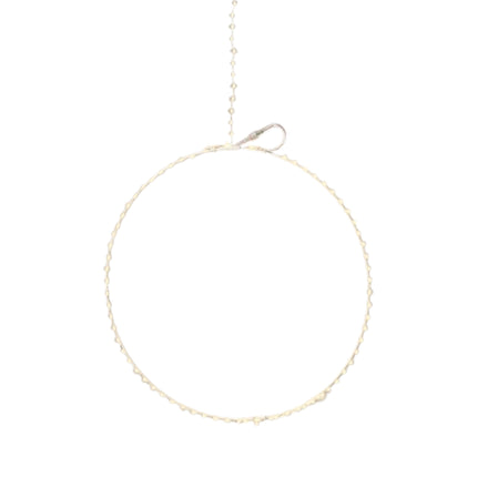 Lumineo - LED Ring Metall silber 165 LED 58cm Netzbetrieb Warmweiß