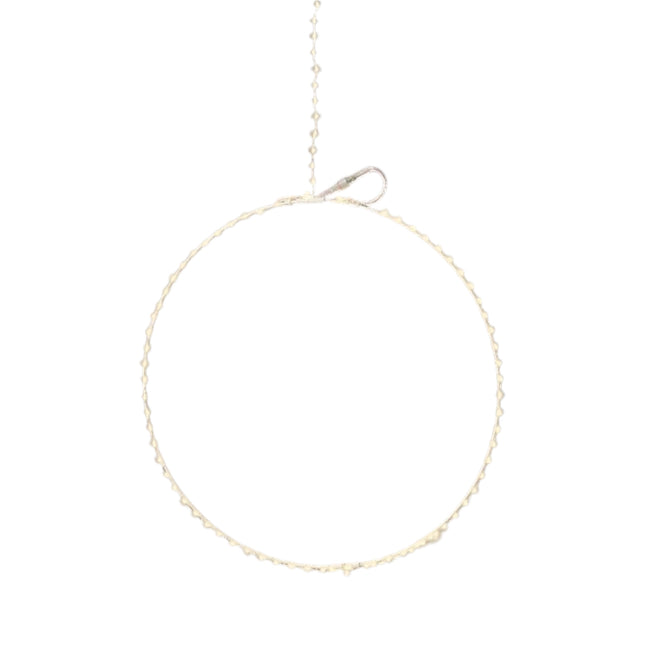 Lumineo - LED Ring Metall silber 165 LED 58cm Netzbetrieb Warmweiß