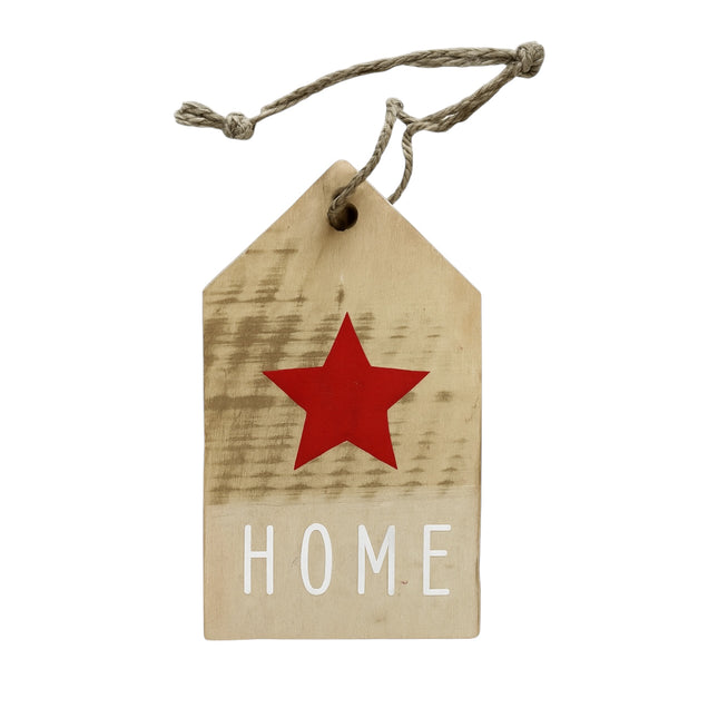 Flor&Decor - Schild Holz 18x10cm "Home" mit Stern