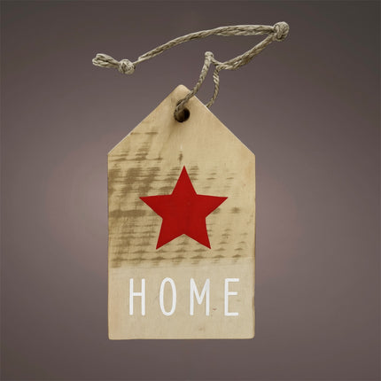Flor&Decor - Schild Holz 18x10cm "Home" mit Stern
