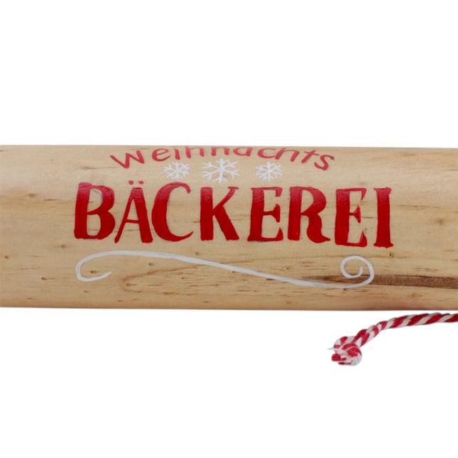Florissima - Nudelholz "Weihnachtsbäckerei" 34x4cm rot
