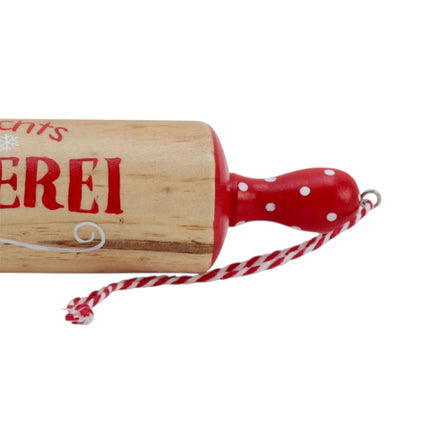 Florissima - Nudelholz "Weihnachtsbäckerei" 34x4cm rot