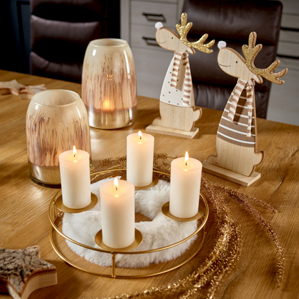 Florissima - Rentier Holz 10x20cm mit Glitzer ver. Varianten