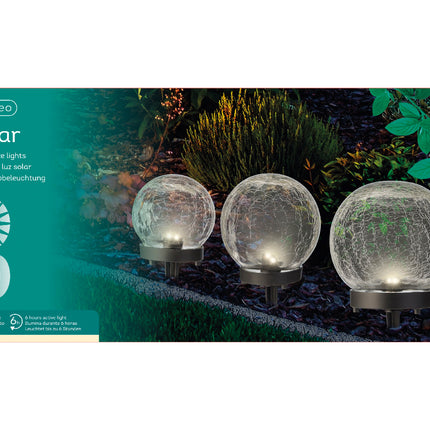 Lumineo - LED Glaskugel 3er Set