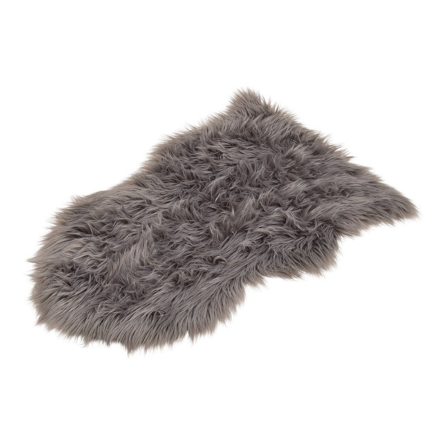 Kunstfell Teppich Grau (B/H) 80x50cm