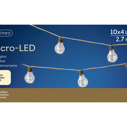 Lumineo - Lichterkette "Birne" 40 LED 270cm